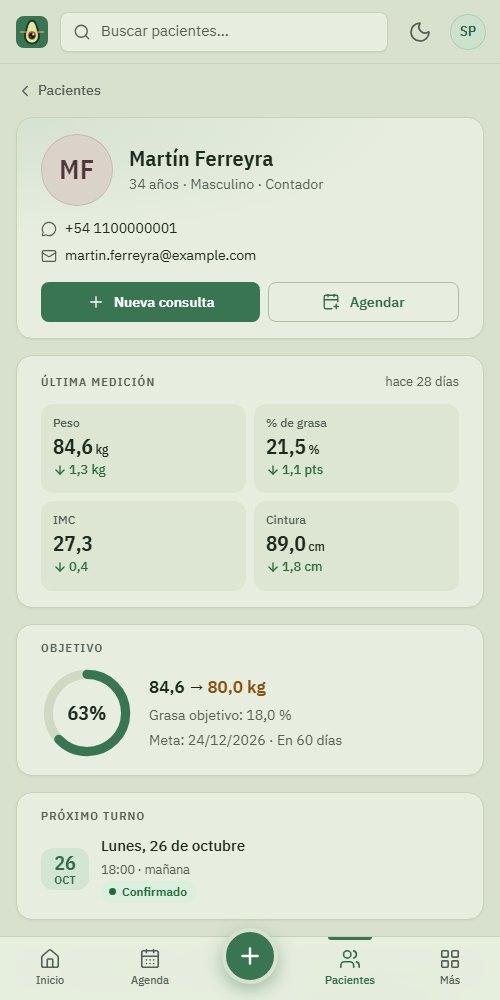 Plan alimentario en el celular